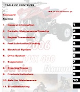 2006 Arctic Cat DVX 400 Service Manual