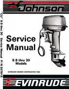 30HP 1987 J30BACU Johnson outboard motor Service Manual