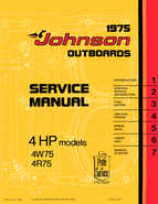 1975 Johnson 4HP 4R75, 4W75 Outboards Service Repair Manual P/N JM-7503