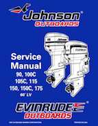 1998 Johnson Evinrude "EC" 90, 100C, 105C, 115, 150, 150C, 175 60 deg. LV Service Repair Manual, P/N 520210
