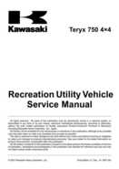 2008 Kawasaki Teryx 750 Service Manual