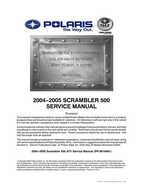 2004-2005 Polaris Scrambler 500 factory service manual