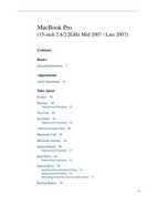 MacBook Pro 15-Inch 2 4/2 2GHz - Mid 2007 -- Late 2007 Service Manual