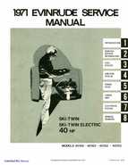 1971 Evinrude 40HP outboards Service Manual, Item No. 4750