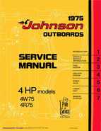 1975 Johnson 4HP 4R75, 4W75 Outboards Service Manual
