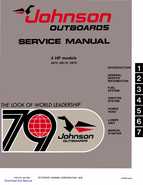 1979 Johnson Outboards 4 HP Models Service Repair Manual P/N JM-7903