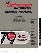 1979 Johnson Outboards V-4 Models Factory OEM Service Repair Manual P/N JM-7909