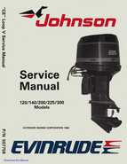 1989 Johnson Evinrude CE 120/125/140/185/200/225/300 HP Service/Repair Manual P/N 507758