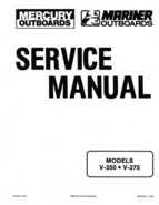 Mercury Mariner V-250 V-275 Outboard Service Shop Manual 1990